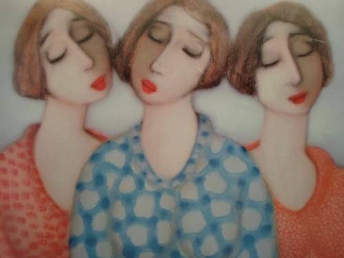 Pieter van der Westhuizen - Three ladies - A beautiful print! Signature piece Bid now!