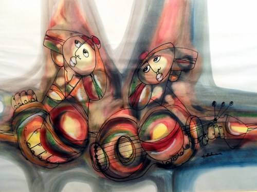 Hargreaves Ntukwana - Abstract figures - Invest now!! 106cm x 72cm A true beauty, bid now!!