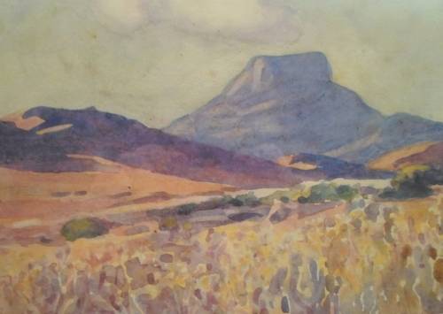 Constance Penstone - Landscape and mountain - A jewel of a painting!! Bid now!!