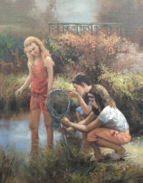 Marie Vermeulen Breedt - Kids fishing - Investment art at its finest!! Invest now!!