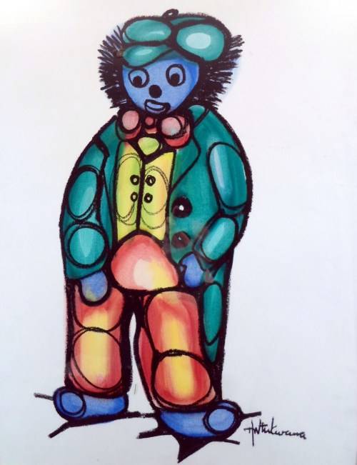 Hargreaves Ntukwana - The Clown - 75cm x 55cm -  A true beauty, bid now!!