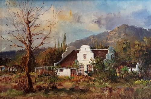 Gian Piero Garizio - Cape Dutch Farm scene - An awesome painting!!  Investment art!! *Free courier!