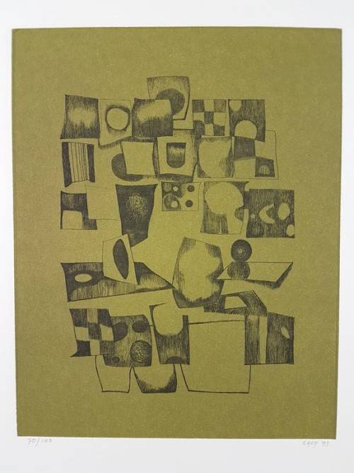 Cecily Sash - Abstract forms -  Limited edition etching - Investment art! Bid now!