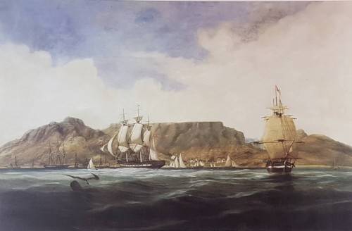 Thomas Baines - Table Bay 1845 - A stunning print!! Beautiful frame! Low price, bid now!