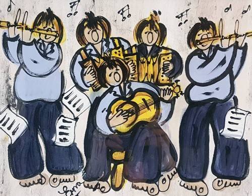 Erna Basson - The band plays - A beautiful little treasure! Bid now!