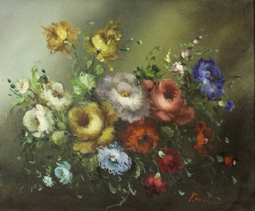 Still life flower study number 2 - Absolutely stunning - Oil painting - Low price! - Bid now!