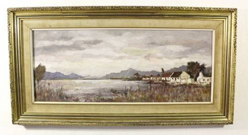 Charles van der Merwe - Settlement at the waters edge - Beautiful! Bid now!! *Free courier!