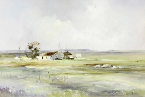 Barbara Ploner - Beautiful farmscene - A stunner! - 75cm x 50cm -  Low price, bid now!!