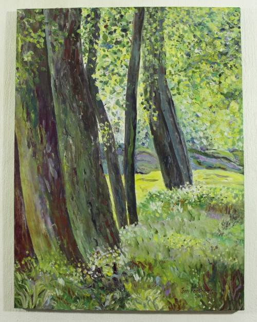 Joan Abrahams - In the woods - A beautiful painting! Low price, bid now!!
