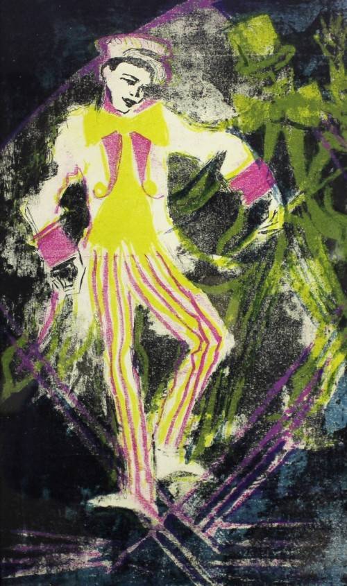 Grethe Schonken - Harlequin - Mixed media - A beauty!! Low price!!  Bid now!