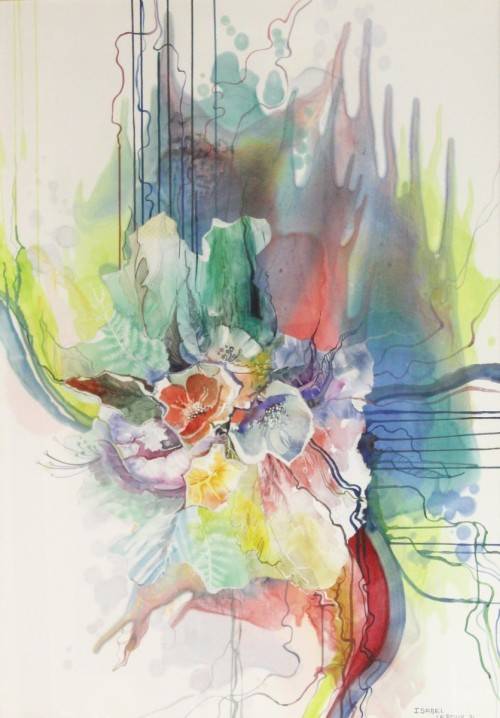 Isabel le Roux - Abstract - A magnificent investment piece!! 96cm x 67cm ! - Bid now!!