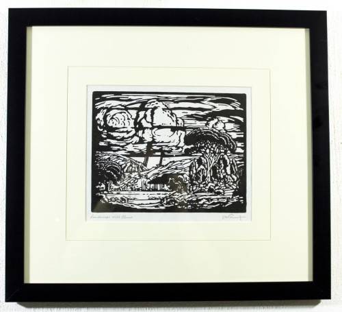 Pierneef - Landscape with house - A beautiful photo lithograph!! Bid now!