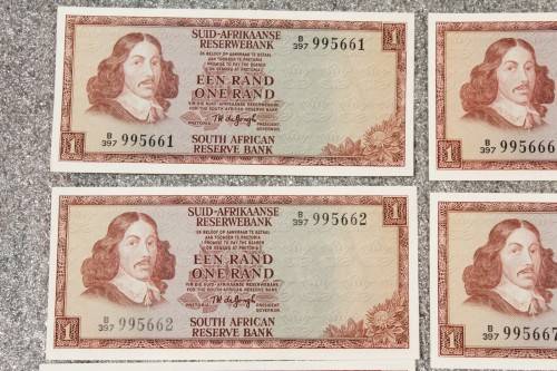 R1 - TW de Jongh - 10 Sequential numbers - Crisp & Uncirculated - Low price - Bid now!