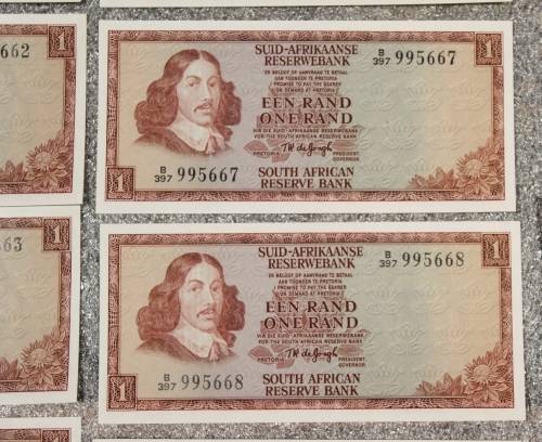 R1 - TW de Jongh - 10 Sequential numbers - Crisp & Uncirculated - Low price - Bid now!