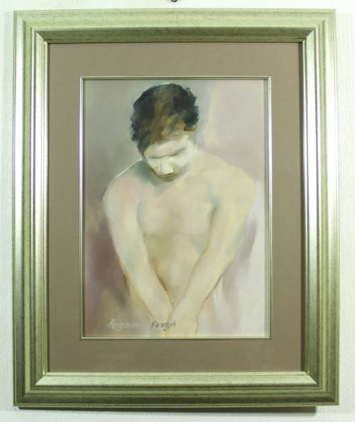 Benjamin Vandyk - Shy male nude - A stunning work! - Low price! - Bid now!