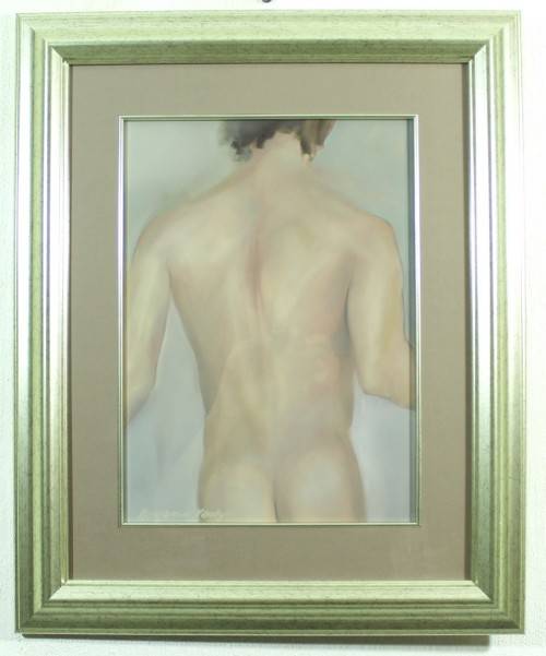 Benjamin Vandyk - Male nude back - A stunning work! - Low price! - Bid now!