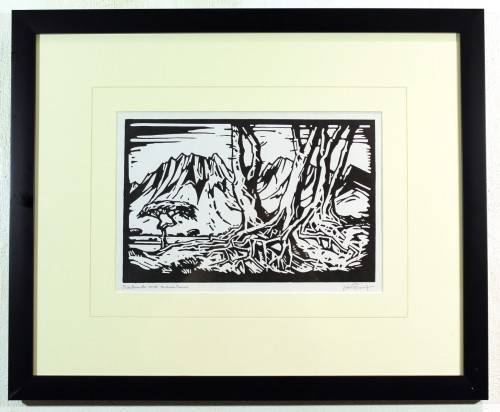 Pierneef - Treetrunks and mountains - A beautiful photo lithograph!! Bid now!