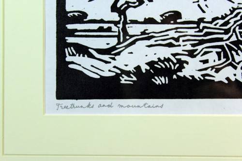 Pierneef - Treetrunks and mountains - A beautiful photo lithograph!! Bid now!