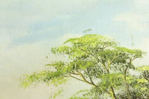 Landscape with river (Possibly Wendy Miles) - Beautiful! Low price, bid now!