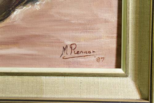 M Pienaar - Still life flower in a brown bowl - Beautiful!! - Giveaway price! - Bid now!!