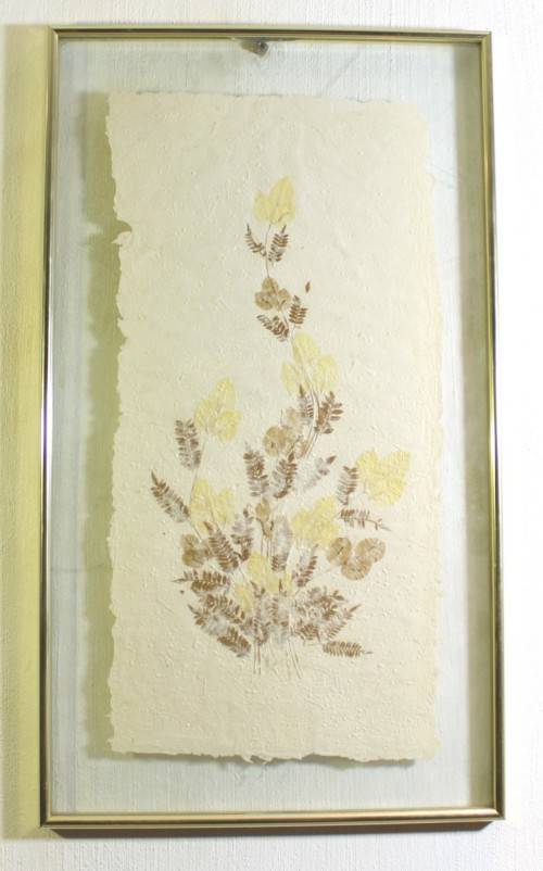 Dry leafs arrangement on hand made paper - Giveaway price! - Bid now!!