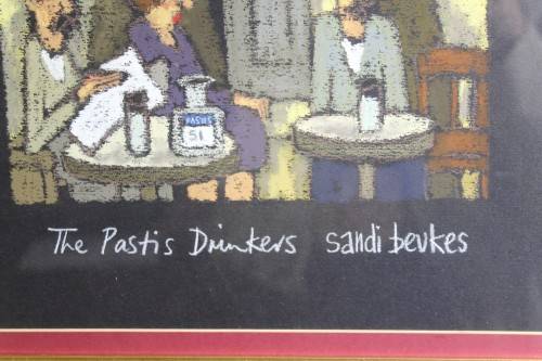 Sandi Beukes - The Pastis Drinkers - A magnificent treasure - Bid now! - *Free courier!