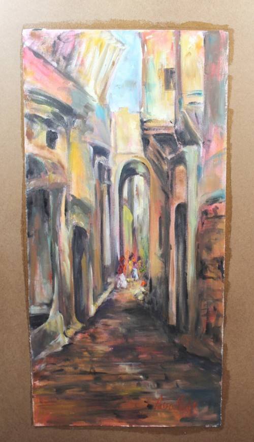 Petro O' Neil - Street scene - Large stunner! - Simply beautiful! - Bid now!