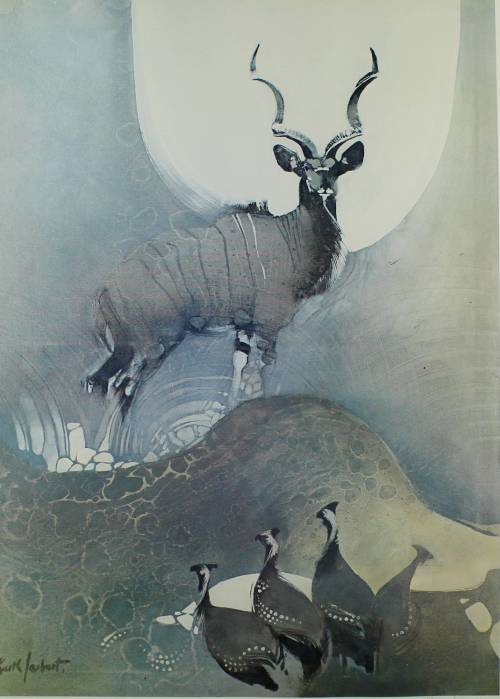 Keith Joubert - Limited edition lithoprint - Kudu - Offered at a low price!! Bid now!