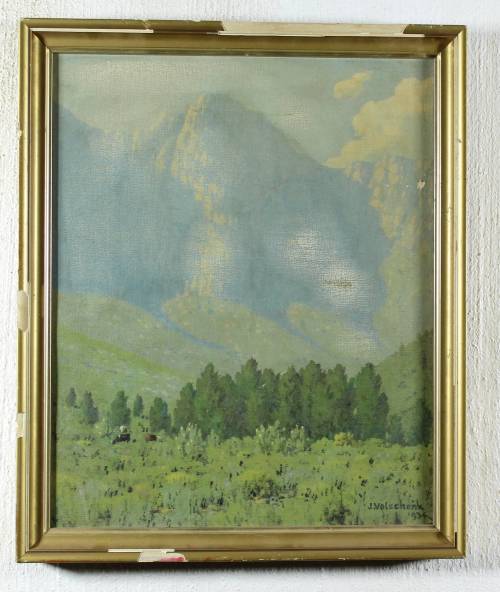 JEA Volschenk - Landscape with Mountains - A Beauty! - Bid now!!