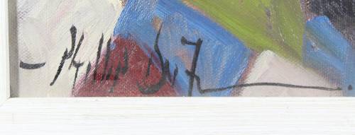 Phillip Britz - Clown with a phone - A stunning painting!! Low price, act fast and bid now!