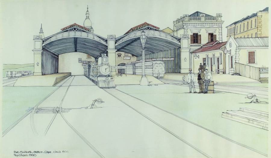 Pippa Rees - Port Elizabeth Station, Cape - Circa 1900