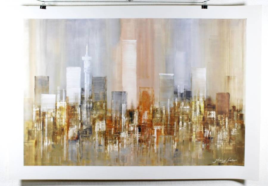 Poster - Julian D Fisher - Mining Skyline - Beautiful! - Bid now!!