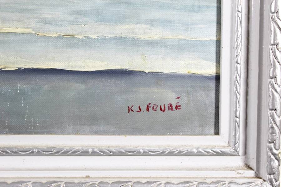 KJ Faure - Seascape - A lovely painting!! Bid now!!