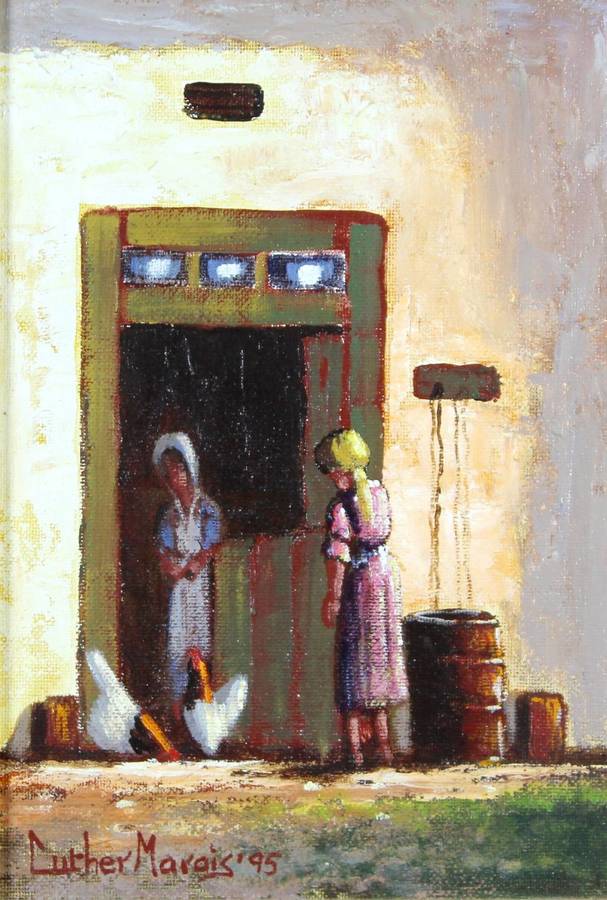 Luther Marais - Conversations at the back door - A stunning little treasure! Bid now!
