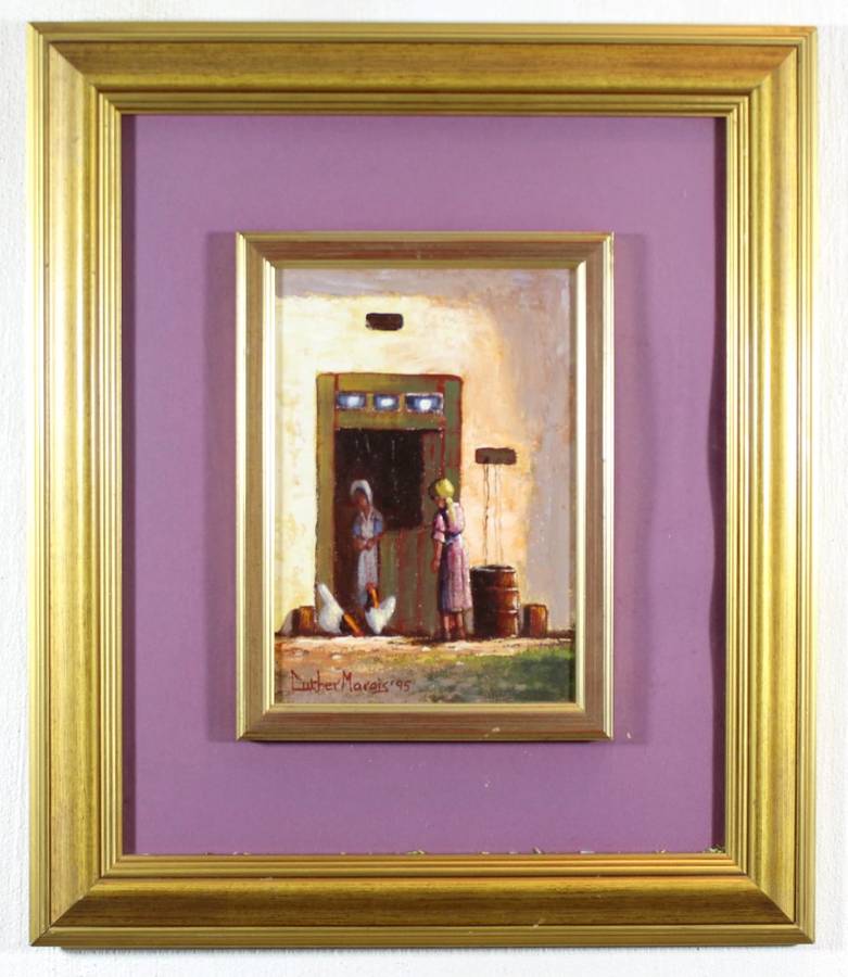 Luther Marais - Conversations at the back door - A stunning little treasure! Bid now!