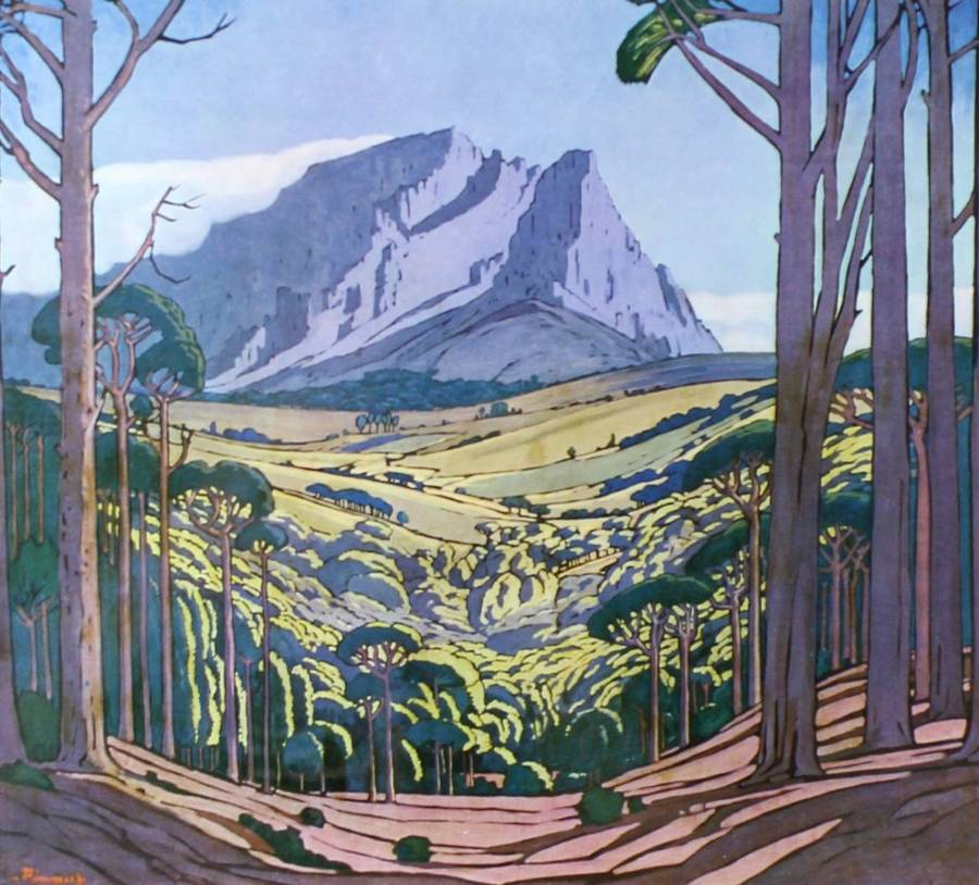 Pierneef - Station Panel - Table Mountain - Iconic scene - A beautiful print!! Bid now!
