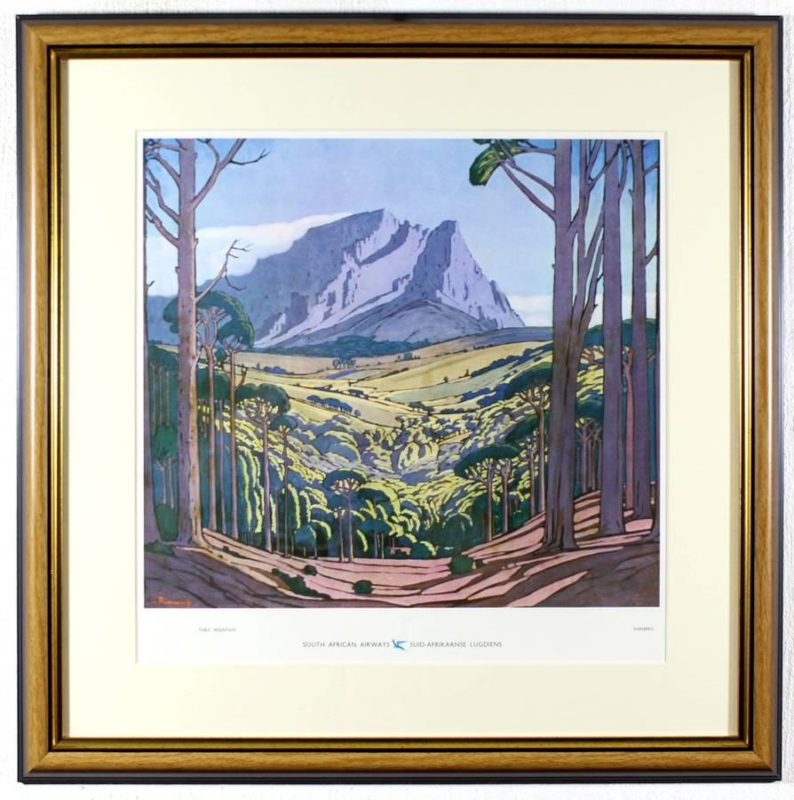 Pierneef - Station Panel - Table Mountain - Iconic scene - A beautiful print!! Bid now!