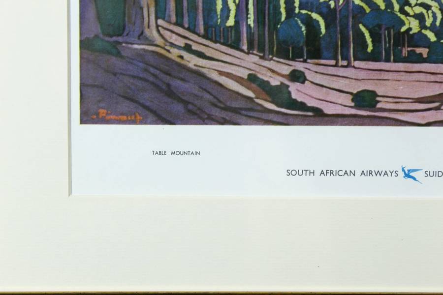 Pierneef - Station Panel - Table Mountain - Iconic scene - A beautiful print!! Bid now!
