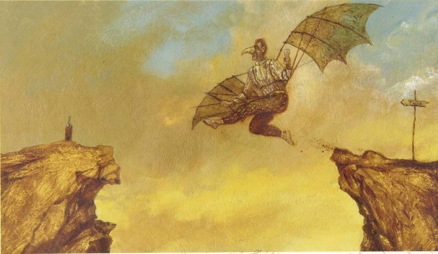 Simon Addy - Necessity- early flight - A beautiful limited edition print! - With COA - Bid now!