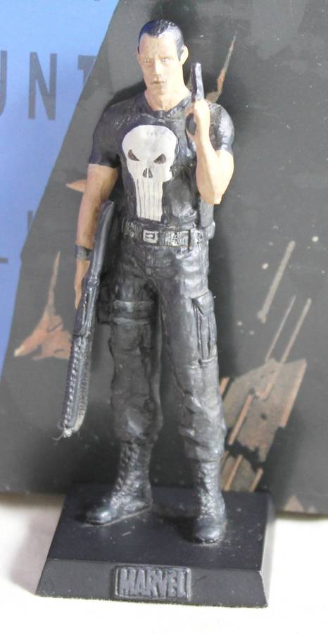 Classic Marvel collection - lead, hand painted figurine with book - the Punisher