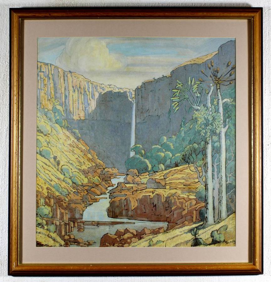 Pierneef - Station Panel - Waterval Boven - Iconic scene - A beautiful print!! Bid now!