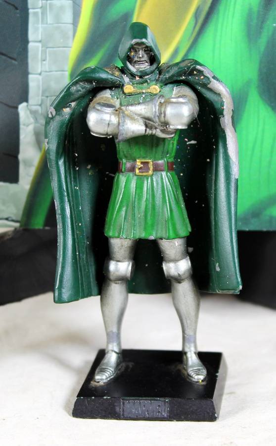 Classic Marvel collection - lead, hand painted figurine with book - Doctor Doom