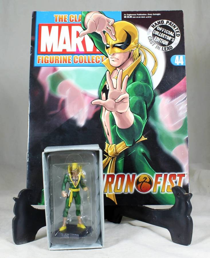 Classic Marvel collection - lead, hand painted figurine with book - Iron Fist