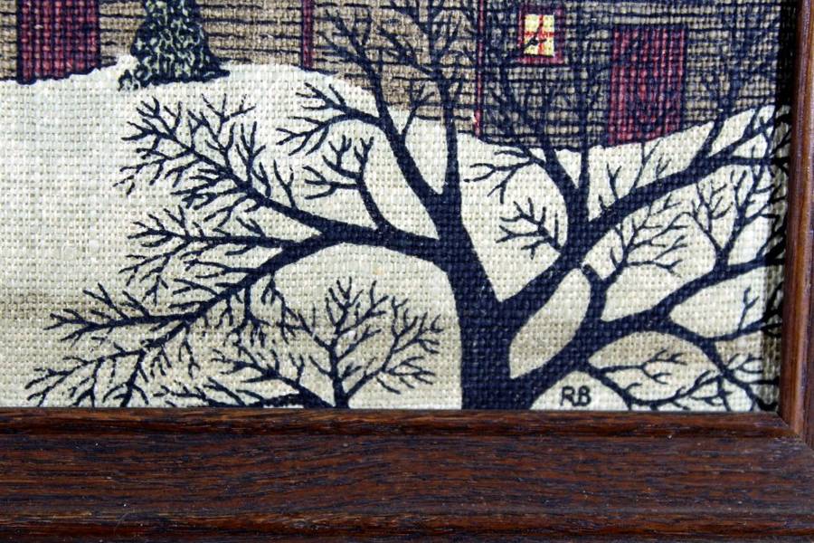 R Batchelder - Village snow scene
