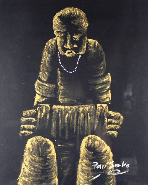 Peter Sibeko - Man playing a concertina