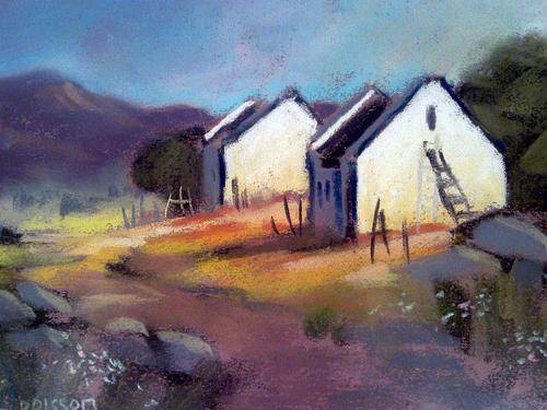 Marc Poisson - Rural scene - Stunning pastel - attention grabber!! Low low price