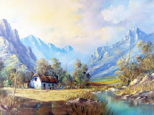 JL Faure - Landscape art at its finest!! - A stunning painting!! Bid now!!