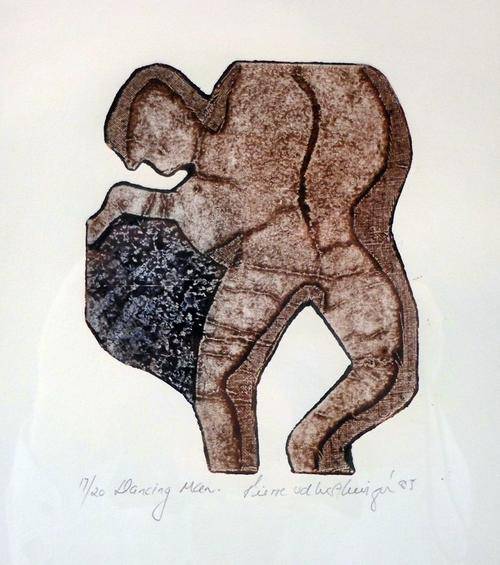 Pierre van der Westhuizen - Dancing man - Limited edition colored etching - Magnificent!! Bid now!!