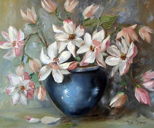 Hazel Millar - Still life flowers - An absolute stunning painting! Bid now!!