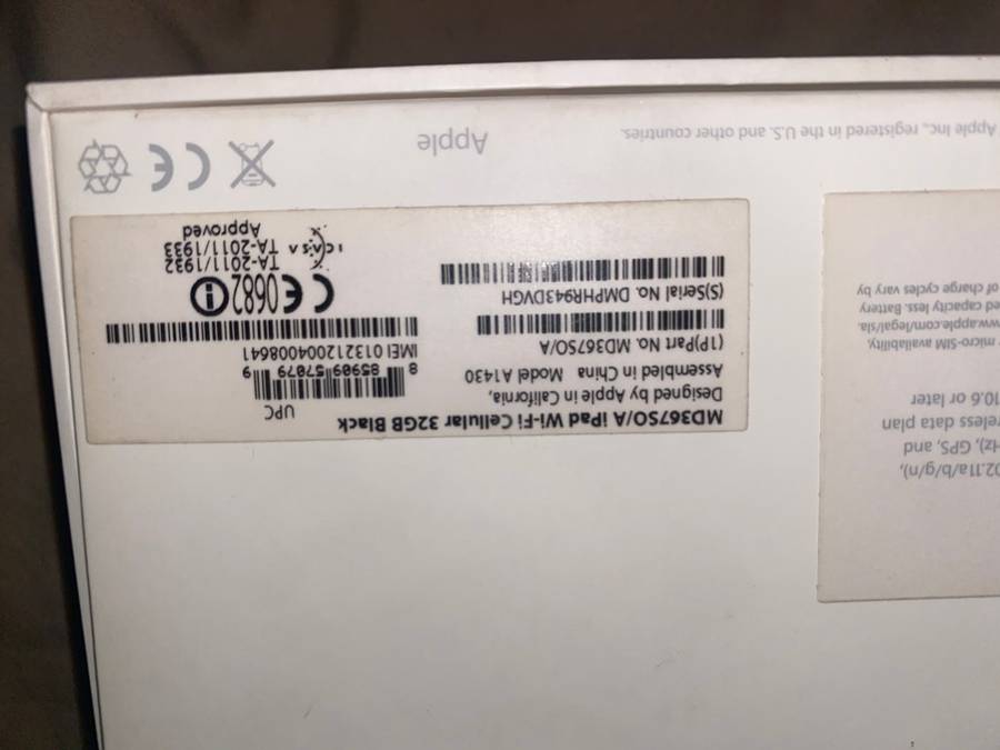 Apple Ipad 32gb wifi+cellular A1430